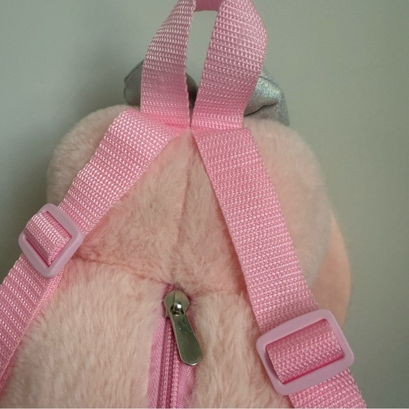 Like New! Carried Away 🎈Pretty in Pink Plush Bunny Backpack - Picture 9 of 9
